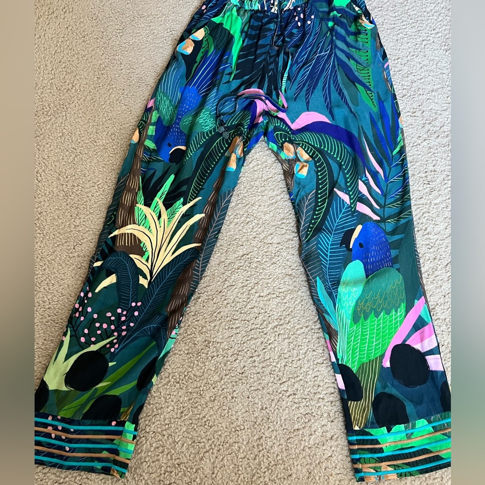 Farm Rio Anthropologie Silk Pant